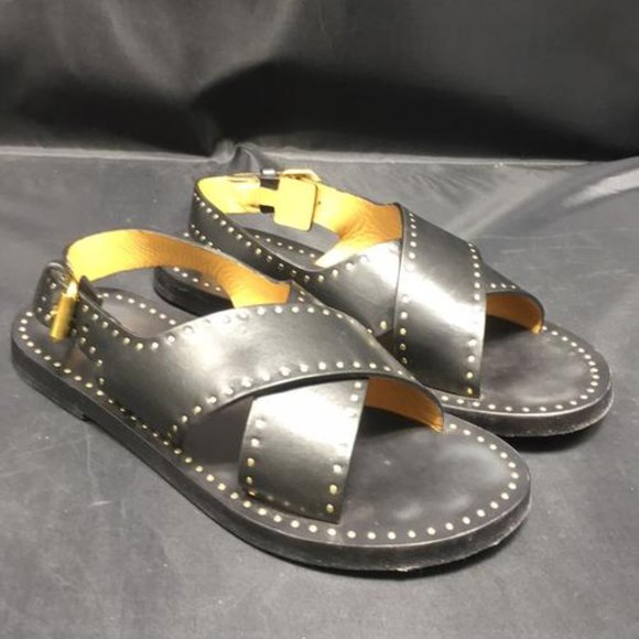 Isabel Marant Jane studded crossover-strap leather sandals - Picture 5 of 13